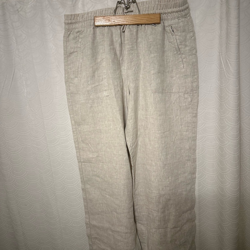 Athleta linen wide leg pant